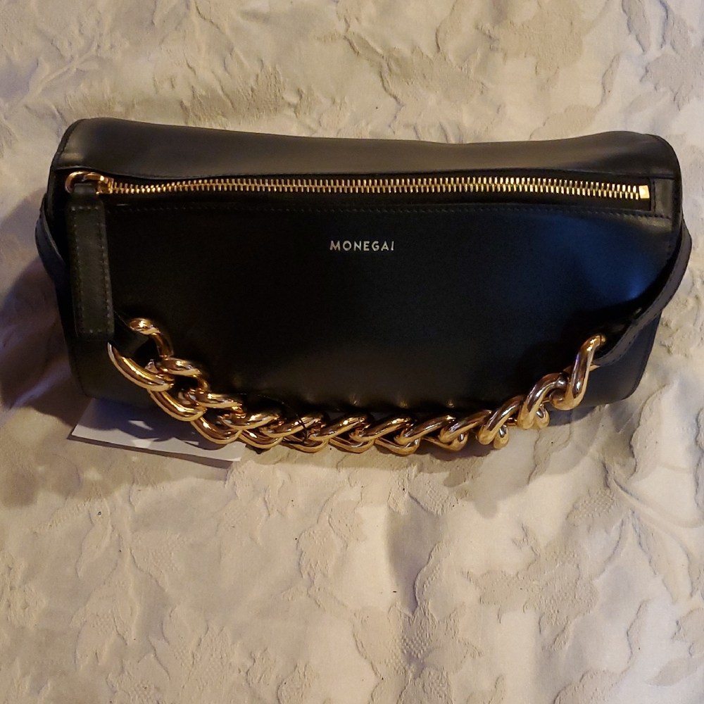 Monegai Black and Gold Women's Bag
